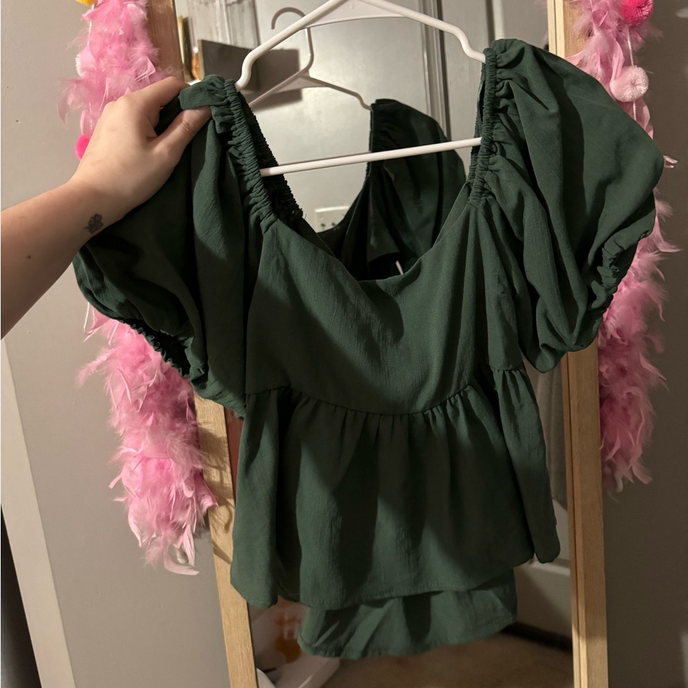 francesca’s flowy bow back blouse